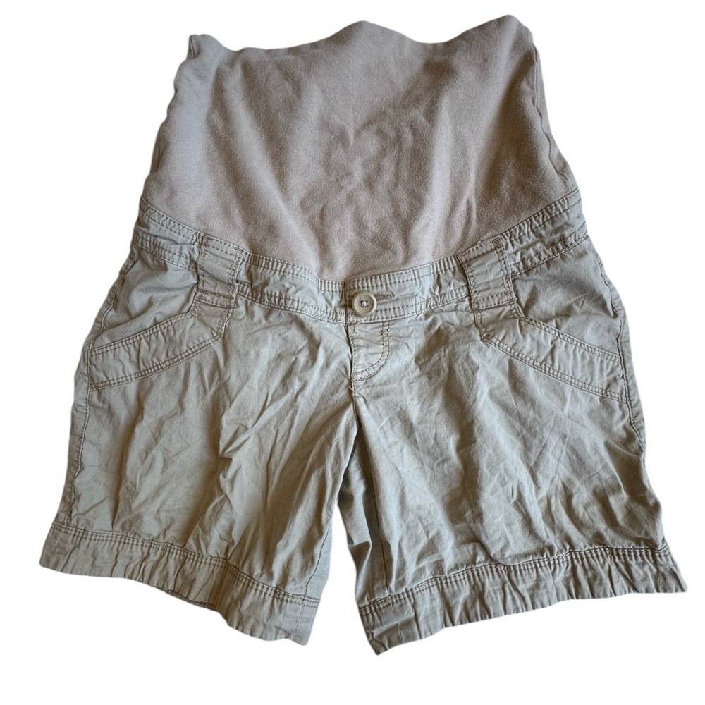 Thyme Maternity Khaki Tan Shorts